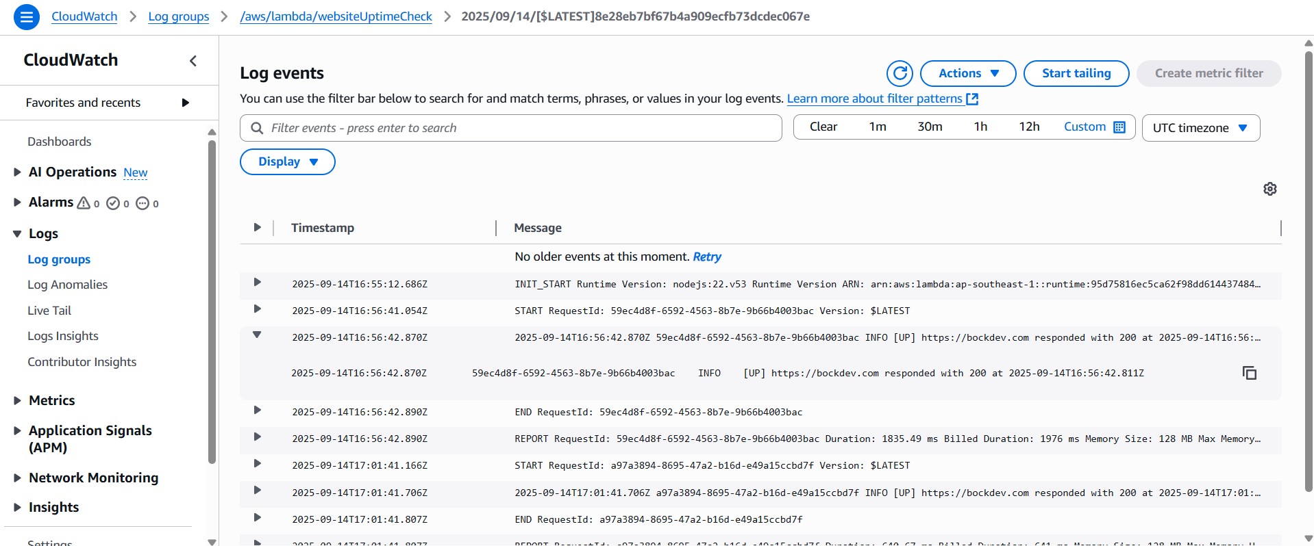 CloudWatch Logs.