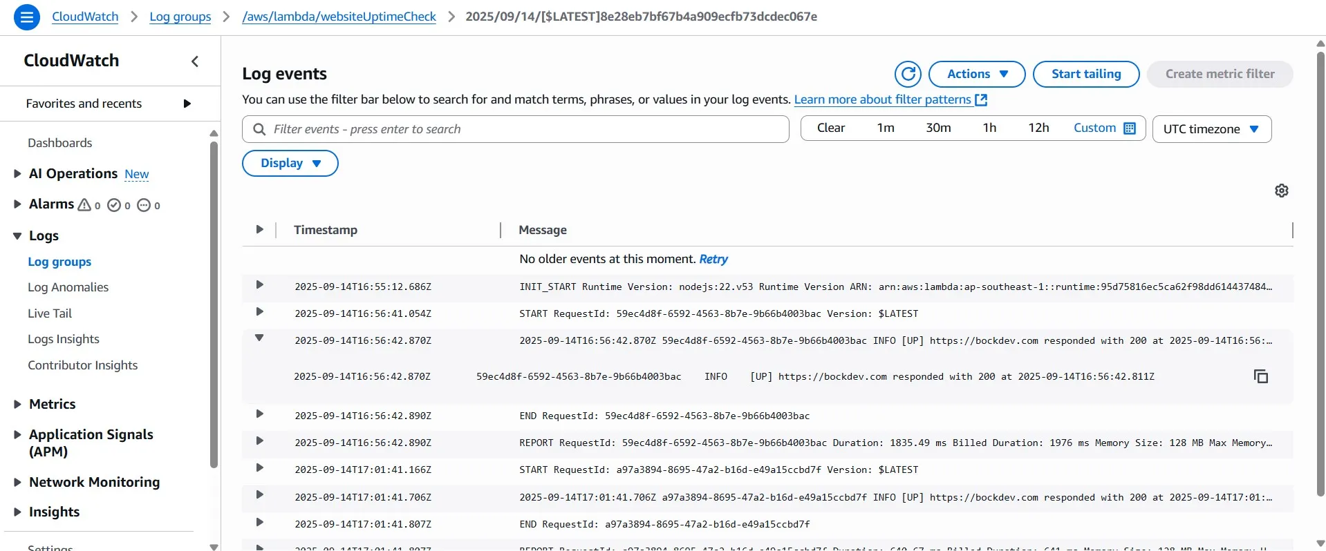 CloudWatch Logs.