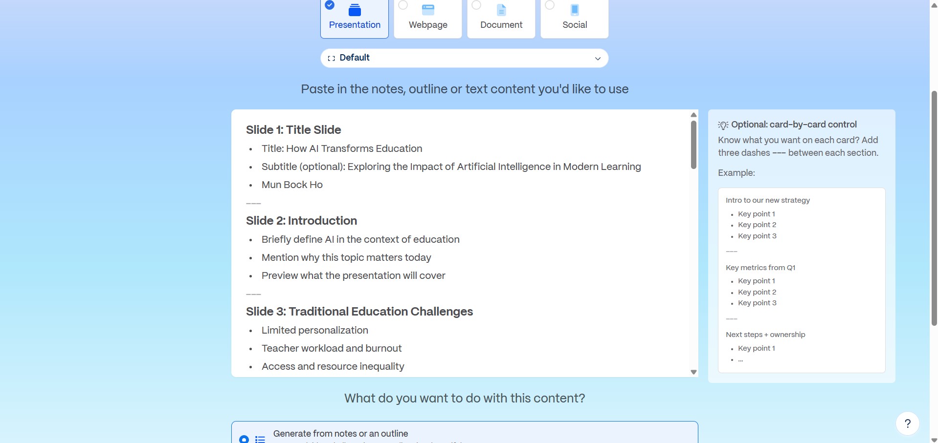 Create with AI.