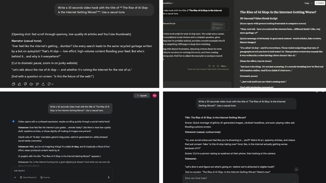 Video hook scripts.